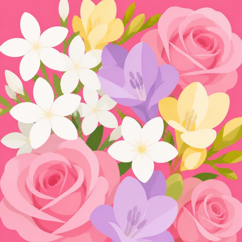 Esencia Jazmin,Rosas y Fresias