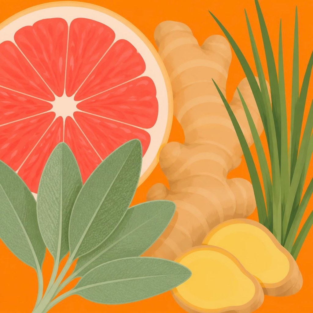 Esencia Pomelo, Jengibre, Salvia y Vetiver (Ambientación)