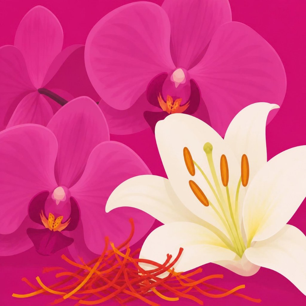 Esencia Azafrán, Azucena, Orquídea